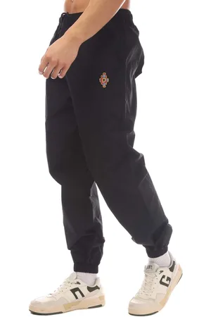 MARCELO BURLON Mens Sunset Cross Nylon Jogging Bottoms in Black Red - Size Large