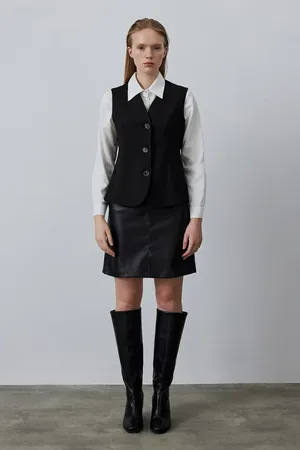 Gusto Womens Tailored Waistcoat - - Size Medium