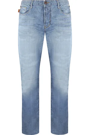 Emporio Armani Slim Fit Mens Distressed Jeans - Cotton - Size 34 (Waist)