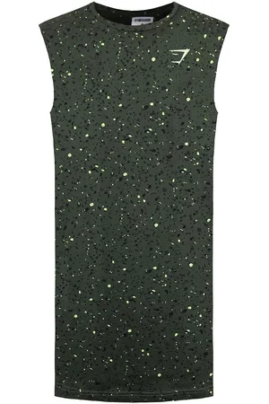 GymShark Micro Print Mens Drop Tank Top - Size Medium