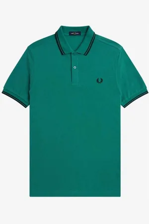 Fred Perry Mens GBFred regular fit polo met logo groen - Cotton - Size Small