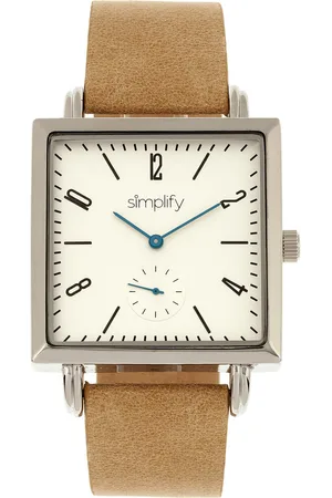 Simplify Unisex The 5000 Leather-Band Watch - Stainless Steel - One Size