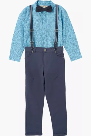 Angel & Rocket Boys Bentley Bluet Shirt & Trouser Set - - Size 7Y