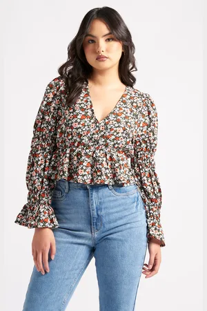 Urban Bliss Womens Ruched Sleeve Top - Size 12 UK