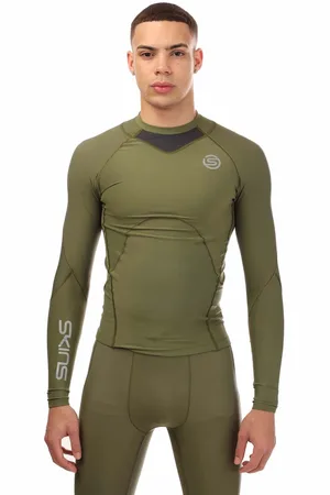 Skins Mens Series-3 Long Sleeve Top in Nylon - Size Medium
