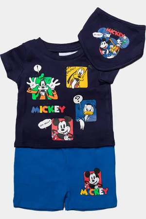 Disney Baby Boy Mickey Mouse 3-Piece Outfit - Cotton - Size 0-3M
