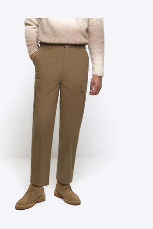 River Island Mens Smart Trousers Tapered Fit Cargo Cotton - Size 26 Regular
