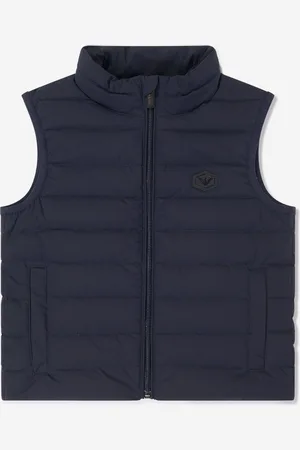 Emporio Armani Boys Down Padded Gilet in Navy - - Size 6Y