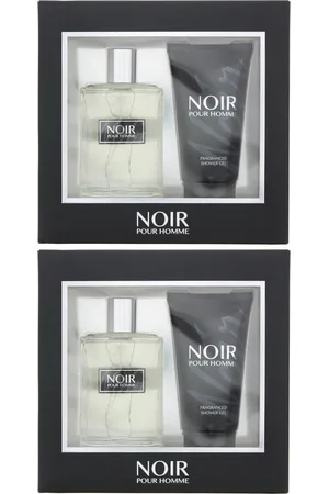 PRISM Mens Noir Pour Homme Eau De Toilette 100ml + Shower Gel 150ml Gift Set x 2 - One Size