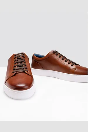 Oliver Sweeney Hayle Antiqued Calf Leather Mens Trainers - - Size UK 8