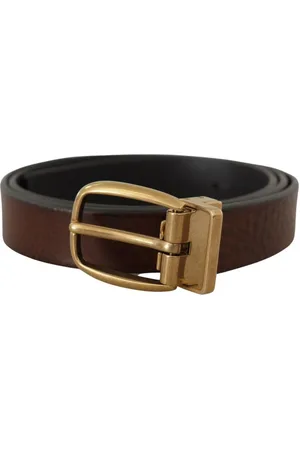 Dolce & Gabbana Mens Leather Classic Vintage Metal Buckle Belt - Size 80 cm