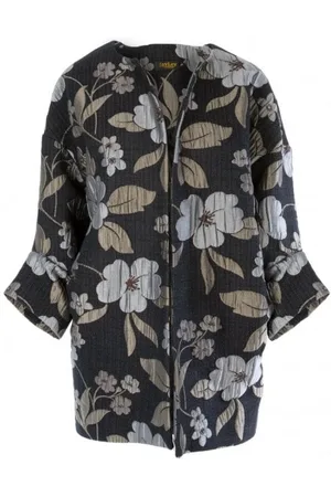 Jayley Womens Silk Blended Print Jacket - - One Size