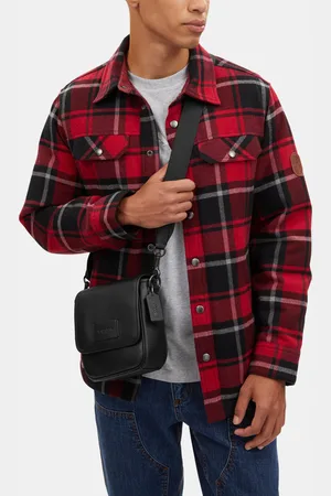 Coach Mens Lucas Crossbody in Pebbled Leather Bag - - One Size
