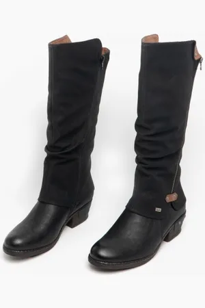 Rieker 93655-00 Womens Knee High Boots - Size UK 4
