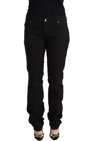 Roberto Cavalli WoMens Mid Waist Denim Cotton Skinny Jeans material_cotton - Size IT 36 (Womens)