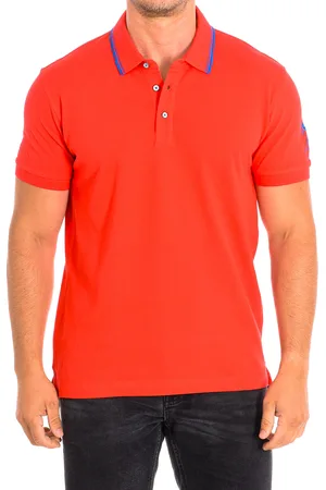 U.S. Polo Assn. Mens BUST Short Sleeve with contrasting lapel collar 61677 man - Cotton - Size Medium