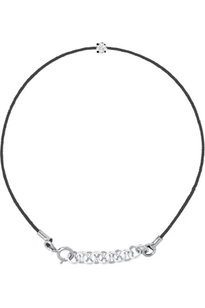 Diadema Womens - Bracelet - Black Nylon - Real Diamond - - One Size
