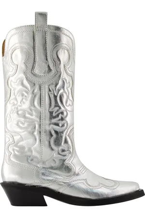 Ganni Womens Mid Shaft Western Boots - - Synthetic - - Size EU 37