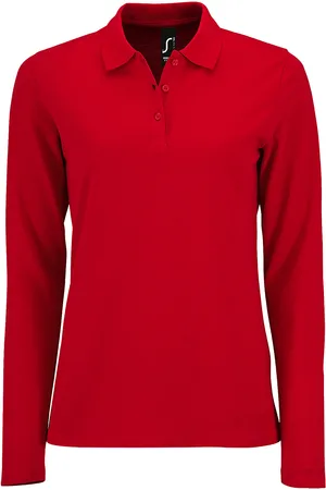 Sols Womens/Ladies Perfect Long Sleeve Pique Polo Shirt - Size Medium