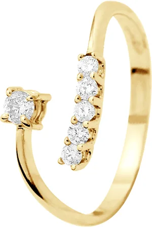 Diadema Womens - Ring - Prestige Jewelery - Diamonds - Yellow Gold - - Size S