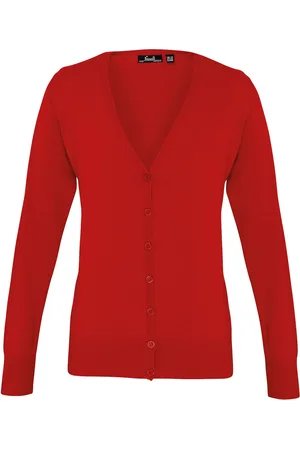 Premier Womens/Ladies Cotton Acrylic V Neck Cardigan - Size 12 UK