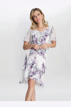 Gina Bacconi Womens Kia Printed Tiered Dress - - Size 18 UK