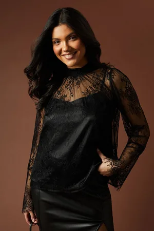 Oasis Womens Scallop Edge Lace Blouse - - Size 10 UK