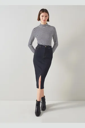 LK Bennett Womens Beth Skirts,Indigo - - Size 8 UK