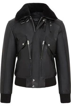 Infinity Mens Cowhide Aviator Bomber Jacket - Akhiok - Size Small