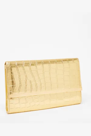 Quiz Womens Faux Leather Croc Clutch - One Size