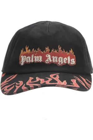 Palm Angels Mens Accessories Burning Logo Baseball Cap in Red Cotton - One Size