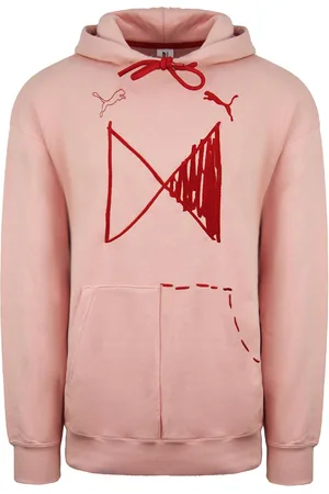 PUMA X Michael Lau Long Sleeve Mens Pink Graphic Hoodie 530349 85 - Cotton - Size X-Small