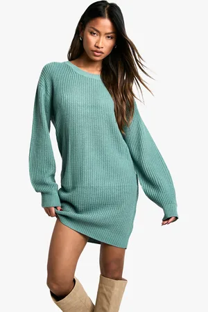 Boohoo Womens Basic Crew Neck Jumper Dress - - Size Small