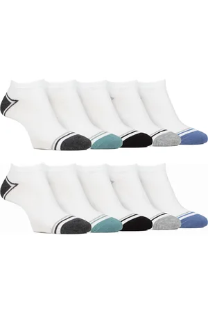 Farah 10 Pairs Mens Bamboo Trainer Socks