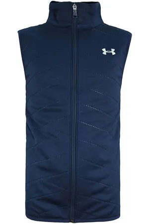 Under Armour Childrens Unisex Reactor Golf Zip Up Sleeveless Navy Blue Kids Gilet 1304001 408 - Size X-Large