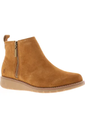 Hush Puppies Womens Boots Ankle Libby Suede Leather Zip - Size UK 4