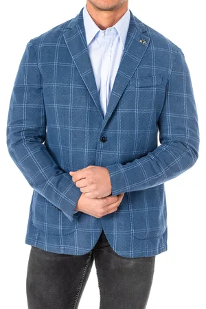 La Martina Mens Long sleeve blazer with lapel collar LMJA01 man - - Size EU 48