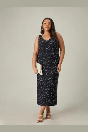Live Unlimited London Womens Petite Mono Spot Print Bias Cut Bustier Dress - - Size 28 UK