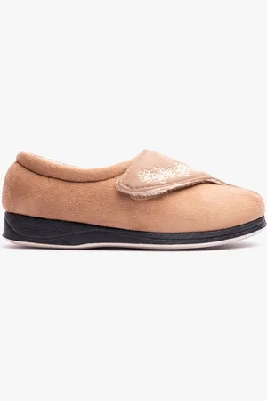 Padders HUG Womens (EE Fit) Touch Fasten Slippers - Size UK 5