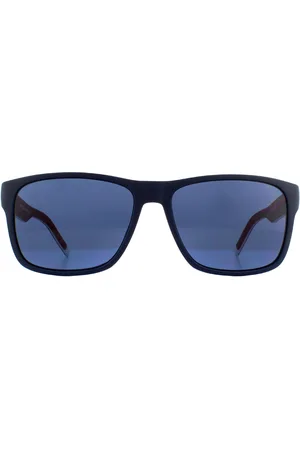 Tommy Hilfiger Mens Lightweight Rectangle Avio Sunglasses - - One Size