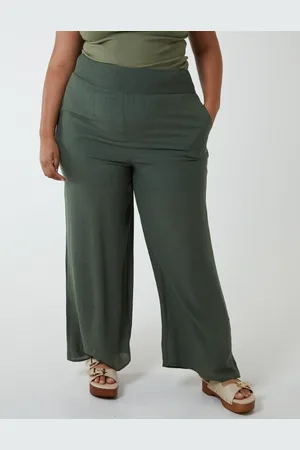 Blue Vanilla Womens Curve Wide Leg Trousers - - Size UK 26-28