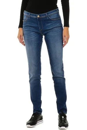 Emporio Armani Womens long worn-effect denim pants made of stretch fabric 3Y5J28-5D0ZZ - viscose - Size 26 (Waist)