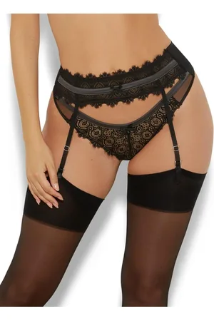 Gossard Womens VIP Eyelash Suspender Belt - Polyamide - Size Medium
