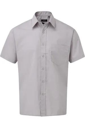Premier Mens Short Sleeve Poplin Shirt - Size 18.5 inch