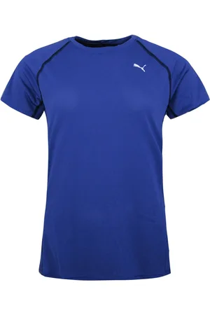 PUMA PE Running Short Sleeve Tee Womens Gym Fitness Crew Neck Top 513813 09 Cotton - Size 8 UK