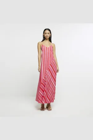 River Island Womens Slip Maxi Dress Stripe Print - Size 8 UK