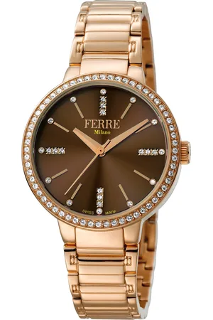 Ferre FM1L084M0091 WoMens Dark Blue Mother of Pearl Dial Stainless Steel Watch - - One Size