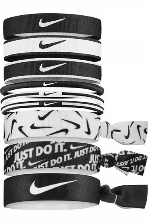 Nike Unisex Adult Hairband (Pack of 9) ( /White) - One Size