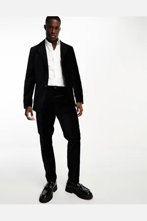 SELECTED Mens slim fit suit trouser in velvet - Size 34W/32L