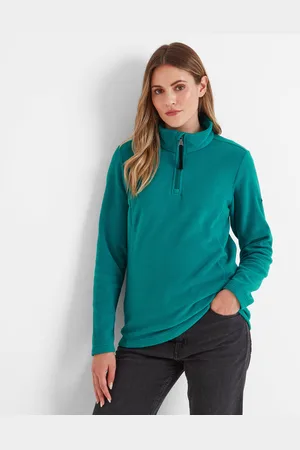 Tog 24 Revive Womens Fleece Zip Neck Teal - - Size 8 UK